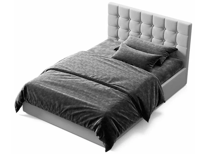 Ліжко двоспальне з підйомним механізмом 160x200 Quattro Light Grey Viorina-Deko Світло-сірий (каркас з ламелями/без матраца) (ЛДСП/тканина) - зображення 3