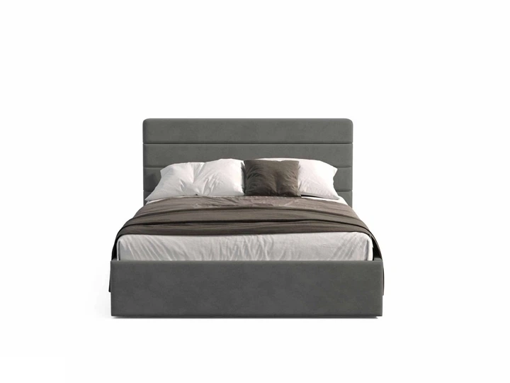 Ліжко двоспальне з підйомним механізмом 160x200 Street Dark Grey Viorina-Deko Темно-сірий (каркас з ламелями/без матраца) (ЛДСП/тканина) - Фото 2 Ліжко двоспальне з підйомним механізмом 160x200 Street Dark Grey Viorina-Deko Темно-сірий (каркас з ламелями/без матраца) (ЛДСП/тканина) - зображення 2