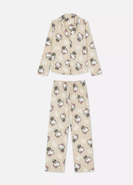 Пижама Primark Cosy Printed Boyfriend Pyjamas М Домашний комплект Кофейный (8577) - изображение 4