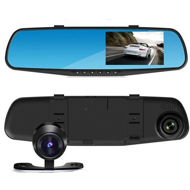 Відеореєстратор дзеркало DVR T605 Full HD з камерою заднього виду — Автомобільний реєстратор-дзеркало 2 в 1 з екраном 4.3" - зображення 3