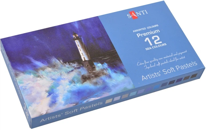 Пастель суха 12кол Sea colours SANTI - Фото 1 Пастель суха 12кол Sea colours SANTI - изображение 1