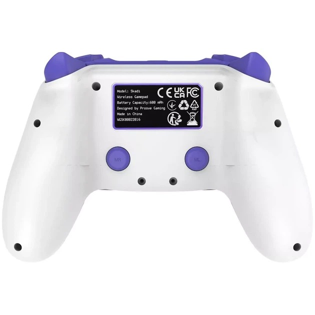 Беспроводный джойстик геймпад Proove Gaming Skadi |Bluetooth, 600mAh, 10H, PS4, PC, Android| White Purple - изображение 4