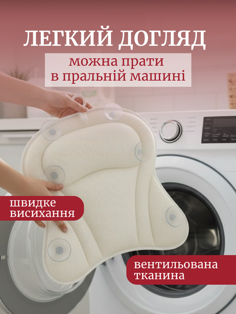 Ортопедическая подушка для ванны на присосках с поддержкой шеи Deyric BRP007 - изображение 5