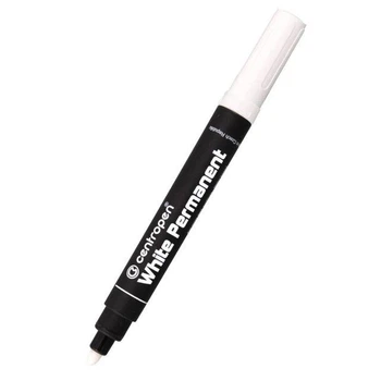 Маркер Centropen Permanent White 8586 2.5 мм белый - Фото 1 Маркер Centropen Permanent White 8586 2.5 мм белый - изображение 1