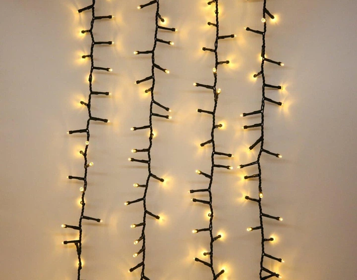 Гірлянда Новорічна світлодіодна «Феєрверк» VALESO багаторежимна, 200 LED, 2.3 м, тепле світло, зелений дріт - зображення 3
