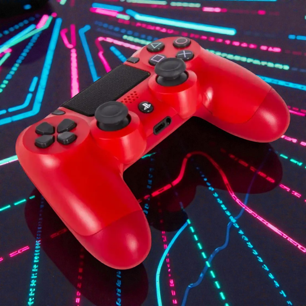 Беспроводной джойстик для PS4 Красный игровой геймпад Bluetooth джойстик Dual Shock PS4 - Фото 4 Беспроводной джойстик для PS4 Красный игровой геймпад Bluetooth джойстик Dual Shock PS4 - изображение 4