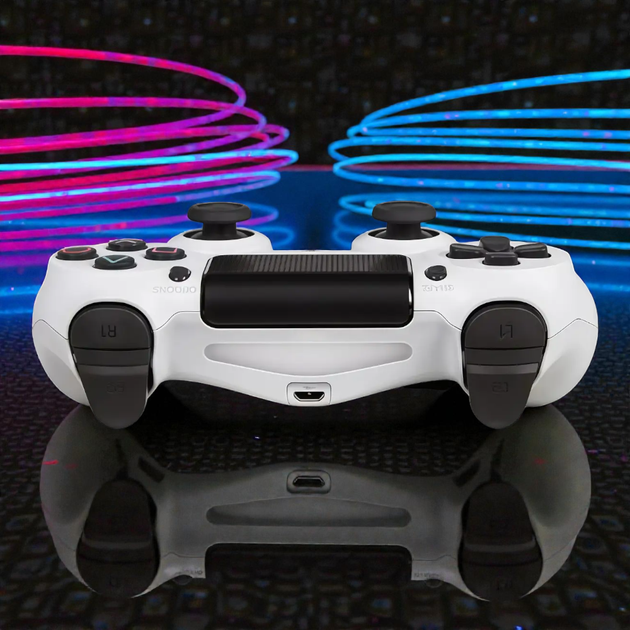 Бездротовий джойстик для PS4 Білий ігровий геймпад Bluetooth джойстик Dual Shock PS4 - зображення 7