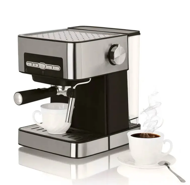 Кофемашина полуавтоматическая Crownberg CB-1566, 1000 Вт, кофеварка с капучинатором, бытовая кофемашина для дому - Фото 6 Кофемашина полуавтоматическая Crownberg CB-1566, 1000 Вт, кофеварка с капучинатором, бытовая кофемашина для дому - изображение 6