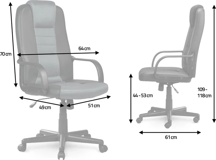 Офісне крісло Sofotel 518B з мікросіткою Чорне (5902041317343) - зображення 3