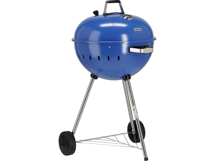 Grill węglowy YATO YG-20302 okrągły 54 cm Niebieski (5906083117206) - obraz 2
