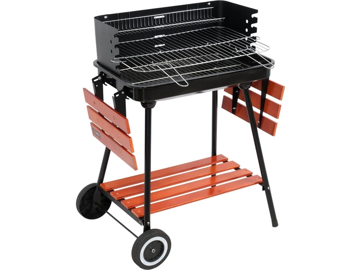Grill węglowy Lund 99911 okrągły z półkami 53 x 33 cm (5906083093333) - obraz 4