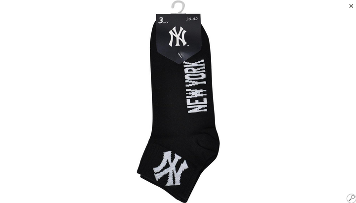 Шкарпетки New York Yankees 3 pk Quarter чорний Унісекс 35-38 - Фото 2 Шкарпетки New York Yankees 3 pk Quarter чорний Унісекс 35-38 - зображення 2