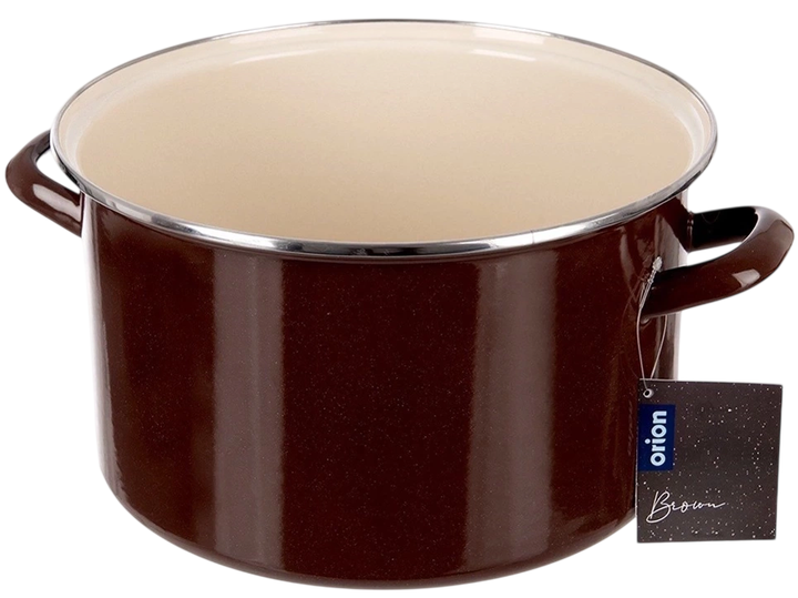 Garnek Orion Brown emaliowany Brązowy 32 cm 11.5 l (8592381213039) - obraz 4