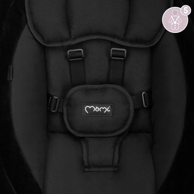 Шезлонг-гойдалка MoMi Kenani Onyx black, BULE00038 - Фото 4 Шезлонг-гойдалка MoMi Kenani Onyx black, BULE00038 - зображення 4