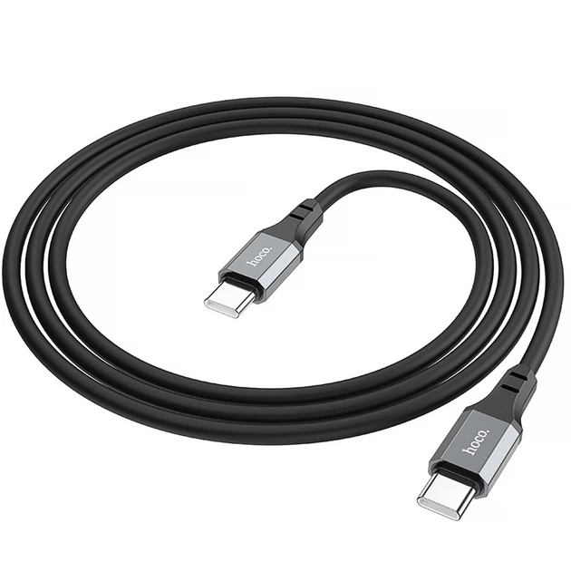 Дата кабель HOCO X86 Spear Type-C to Type-C 60W (1m) (Black) (243448) - Фото 4 Дата кабель HOCO X86 Spear Type-C to Type-C 60W (1m) (Black) (243448) - зображення 4