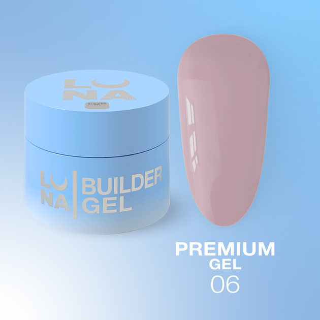 Гель LUNAMoon Premium Gel La Ballerina №06 на 50 мл для укрепления, выравнивания и наращивания ногтей - Фото 1 Гель LUNAMoon Premium Gel La Ballerina №06 на 50 мл для укрепления, выравнивания и наращивания ногтей - изображение 1