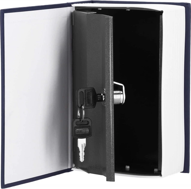 Кешбокс для грошей Springos металевий 26.5 x 20 x 6.5 см Книга Темно-синій HA5048 (5907719430706) - зображення 4