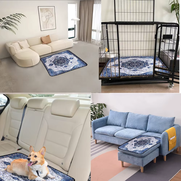 Багаторазова пелюшка для собак Derby Anti-Slip Training Puppy Dog Pee Pad 60х90 см - Фото 4 Багаторазова пелюшка для собак Derby Anti-Slip Training Puppy Dog Pee Pad 60х90 см - зображення 4