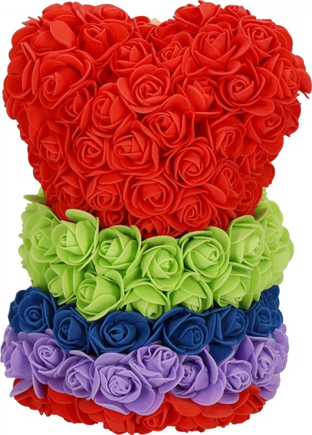 Ведмедик з троянд Springos 25 см з коробкою Веселка HA7394 (5907719471297) - зображення 6