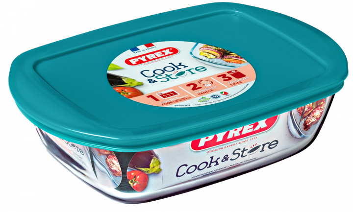 Форма с крышкой PYREX Cook&Store 215P000/7646 (23см/1.2л) - Фото 1 Форма с крышкой PYREX Cook&Store 215P000/7646 (23см/1.2л) - изображение 1