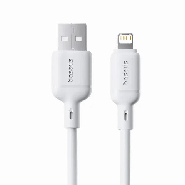 Кабель Baseus Silky Series Fast Charging Lightning 2.4A (2m) white - Фото 1 Кабель Baseus Silky Series Fast Charging Lightning 2.4A (2m) white - изображение 1