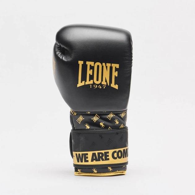 Боксерські рукавички Leone DNA Black 8 унцій професійні рукавички з натуральної шкіри для боксу - зображення 3
