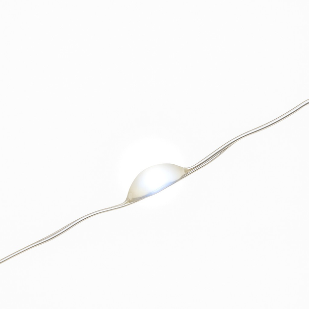 Гирлянда водопад 200 LED 2 метра 10 нитей холодный белый свет USB для украшения елки и помещений - изображение 3