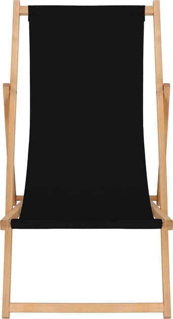 Дерев'яний шезлонг Springos для саду 3-ступінчасте регулювання Чорний (DC0006BL) - зображення 6