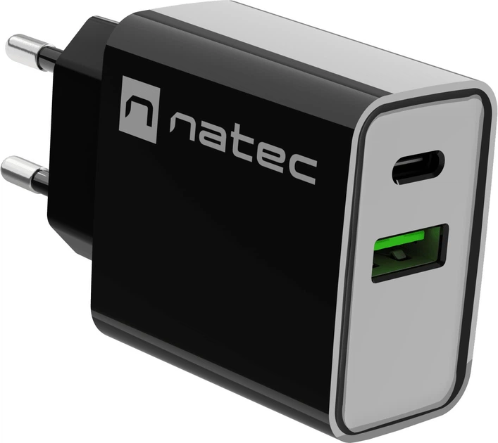 Ładowarka sieciowa Natec Ribera 20W 1 x USB-A + 1 x USB-C Black (NUC-2062) - obraz 6