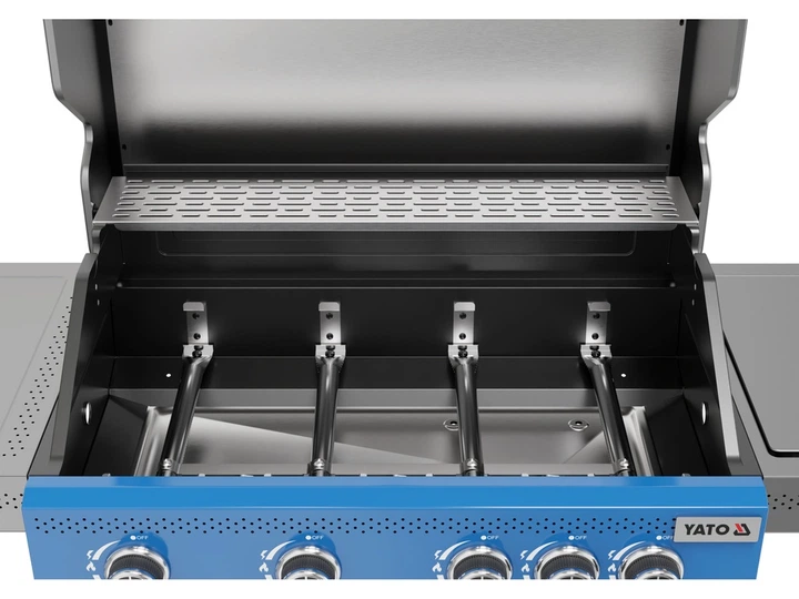 Gazowy grill YATO YG-20033 OKAYA 4+1 z szybą Niebieski (5906083114519) - obraz 12