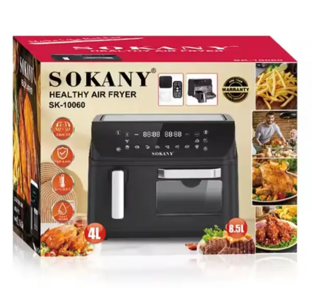 Аэрофритюрница Sokany SK-10060 с 2 чашами, сенсорное управление чорна - изображение 5