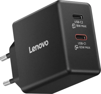 Блок живлення для ноутбука Lenovo Dual USB-C GaN Charger 65 Вт (G0A6065BEU) - зображення 5