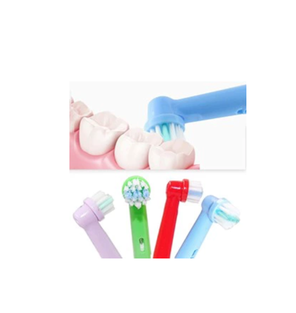Дитячі насадки для електричної зубної щітки Soft Bristles EB-10A (1 уп - 4 шт) (SB-33a) - Фото 4 Дитячі насадки для електричної зубної щітки Soft Bristles EB-10A (1 уп - 4 шт) (SB-33a) - зображення 4