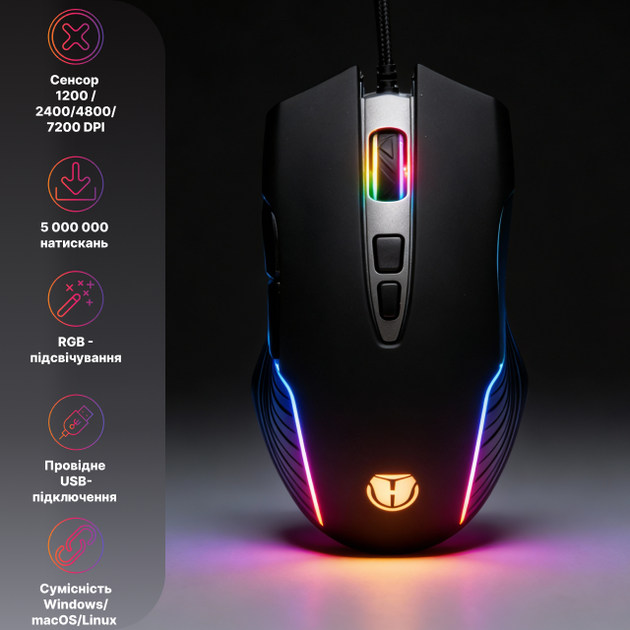 Мышь Holmer M-03GS USB Black - Фото 2 Мышь Holmer M-03GS USB Black - изображение 2