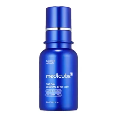 Интенсивная сыворотка с экзосомами и спикулами для сужения пор Medicube One Day Exosome Shot Pore Ampoule 7500 30 мл - изображение 2