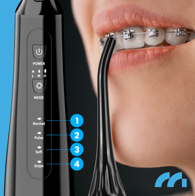 Беспроводной ирригатор Maltec Toothie X60 черный 150PSI - Фото 5 Беспроводной ирригатор Maltec Toothie X60 черный 150PSI - изображение 5