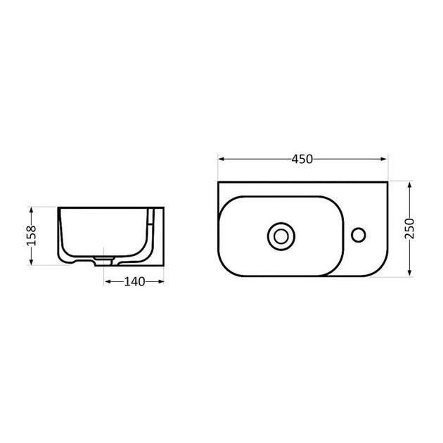 Раковина Qtap Tern 450х260х155 White QT17115117RWN - зображення 2