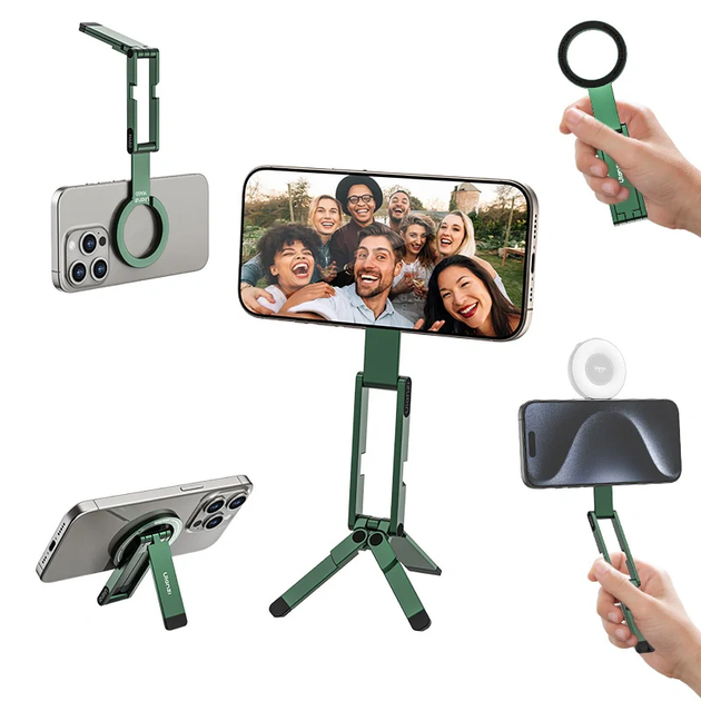 Тримач телефона Ulanzi MA60 Foldable Magnetic Phone Tripod (Green) (S036) - изображение 2