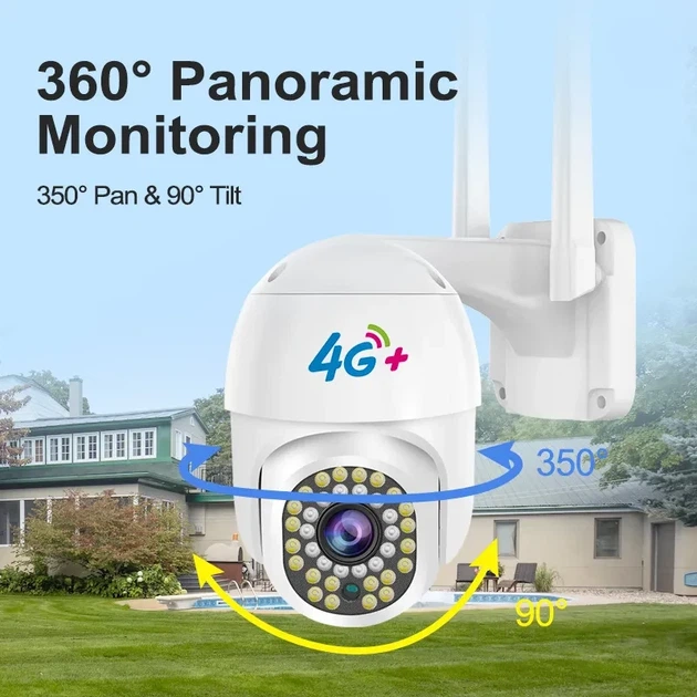 Уличная камера 4G (поворотная) KERUI N3 5 Мп 1080p оптика Sony (работает с CІМ КАРТКОЮ) - зображення 5