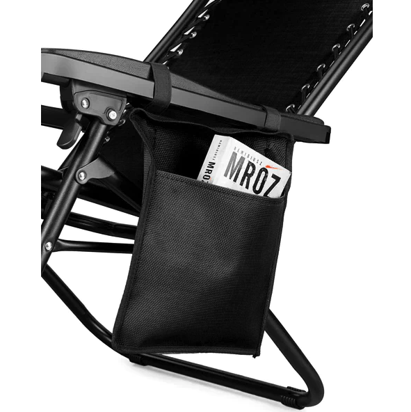 Шезлонг лежак Outtec Zero Graviti Sun раскладной с козырьком черный - изображение 7