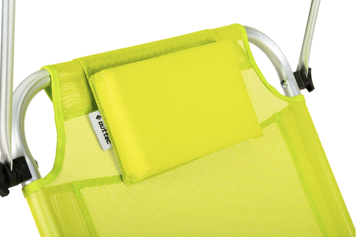 Шезлонг лежак Outtec Sun з дашком жовтий - зображення 6