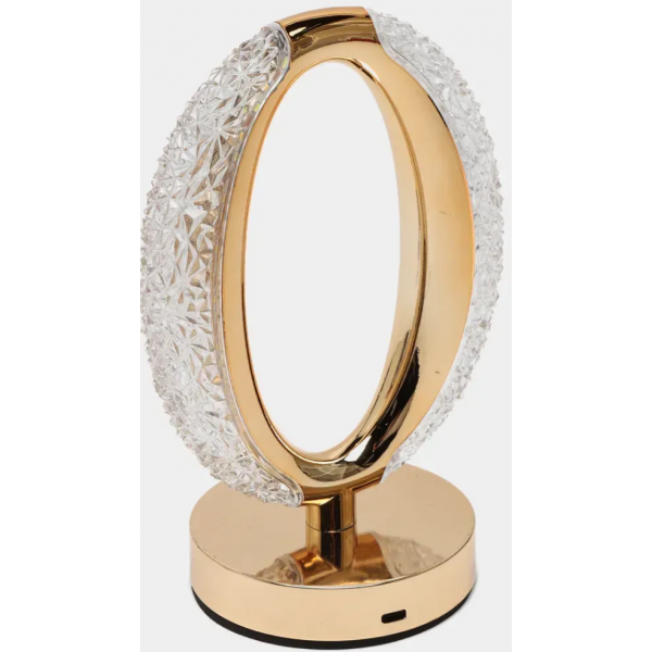 Лампа настільна акумуляторна 3 кольори Crystal Diamond, від USB / Світильник нічник (L) - зображення 8