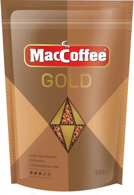 Кава розчинна MacCoffee Gold 60г - Фото 1 Кава розчинна MacCoffee Gold 60г - изображение 1