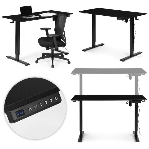 Комп'ютерний стіл ModernHome by Multistore електричне регулювання 120 x 60 Чорний (JNI-D45A-1-16) - зображення 10