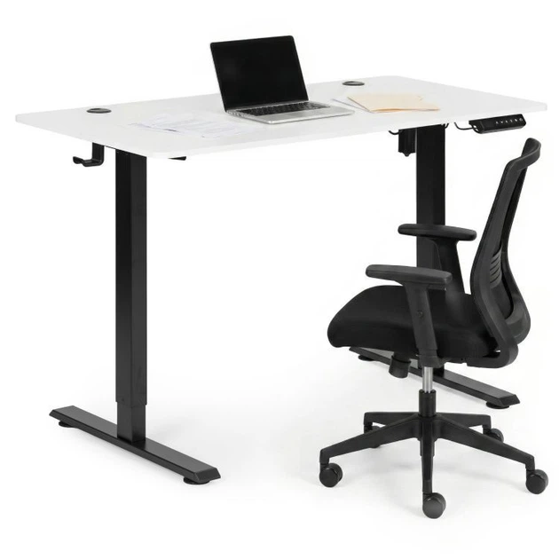 Комп'ютерний стіл ModernHome by Multistore електричне регулювання 120 x 60 Біло-чорний (JNI-D45A-1-1) - зображення 6