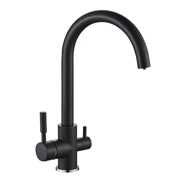 Змішувач для кухні на дві води MIXXUS PREMIUM MAFIN 021 (BLACK) (MI5931) - зображення 2