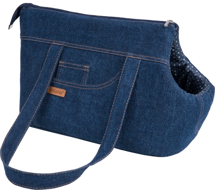 Torba transportowa dla psów Amiplay Denim S Granatowa (5907563277489) - obraz 2