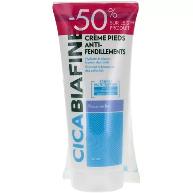 Kрем для ніг CicaBiafine Crème Pieds Secs Anti-Fendillements 2 x