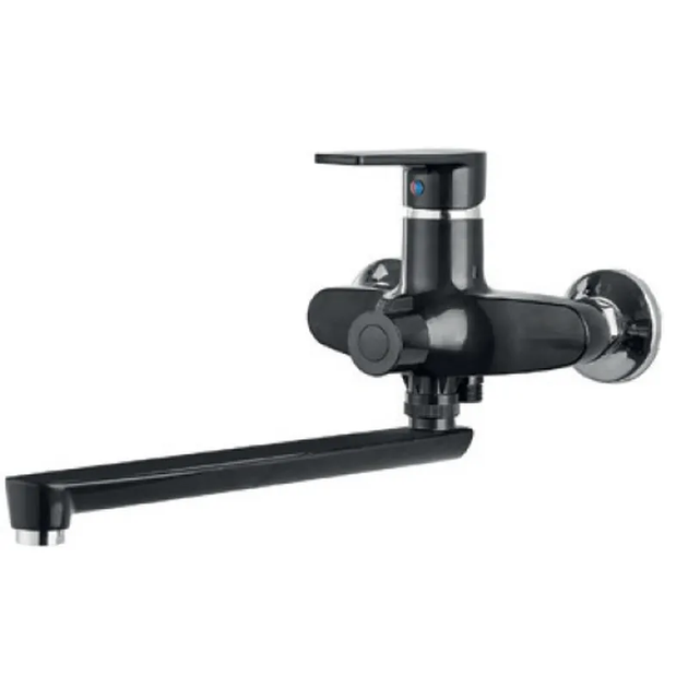Змішувач для ванни PLAMIX OSCAR-006 EURO SET BLACK (зі шлангом, лійкою та кронштейном) (MX1896) - Фото 2 Змішувач для ванни PLAMIX OSCAR-006 EURO SET BLACK (зі шлангом, лійкою та кронштейном) (MX1896) - зображення 2