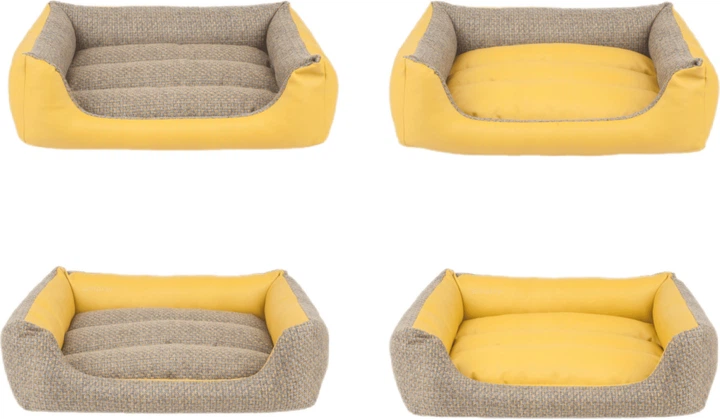 Sofa dla psów Amiplay Morgan ZipClean 4 w 1 L Żółta (5907563239210) - obraz 2